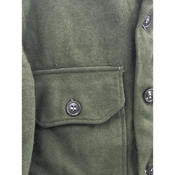 Genuine USA Army Wool Shirts overCoat Jacket Combat Uniform Jacket Olive Small - Picture 4 of 5